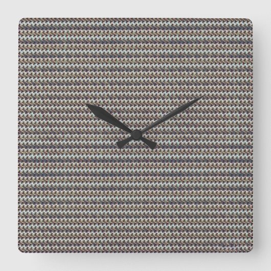 Abstract Zigzag Texture Pattern Design 1311 スクエア壁時計 (正面)