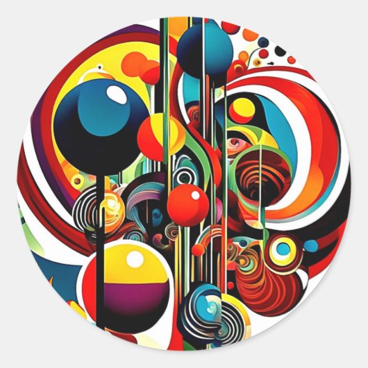 Abstractaサイケデリカ5 ラウンドシール (正面)