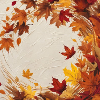 Abstracte Herfst Illustratie – Vallende Bladeren  キャンバスプリント