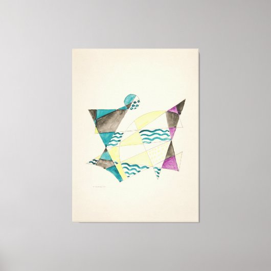 Abstraction Based on Sails キャンバスプリント (正面)