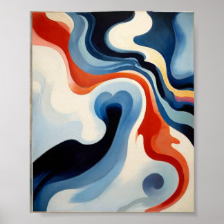 Abstraction Blue by Georgia O'Keefe Poster ポスター