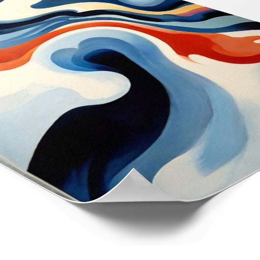 Abstraction Blue by Georgia O'Keefe Poster ポスター (角)