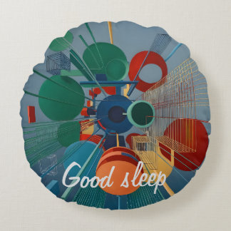 Abstraction color ラウンドクッション