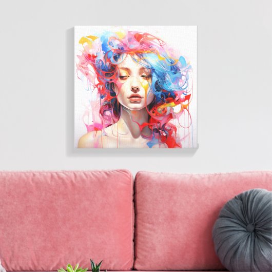 Abstractipop1 キャンバスプリント (インサイチュ (リビング))