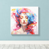 Abstractipop1 キャンバスプリント (インサイチュ (ウッドフロア))