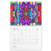Abstractly Calendar カレンダー (2月 2027)