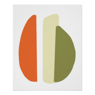 abstracto 3 formas ポスター