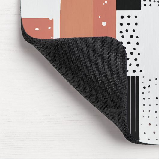 abstracto boho círculos y formas terracotta マウスパッド (コーナー)