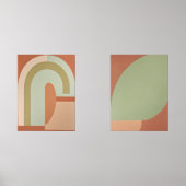 Abstracto Boho formas Circulares Terracota y oliva (正面)