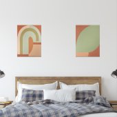 Abstracto Boho formas Circulares Terracota y oliva (寝室)