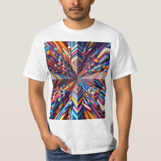 Abstracto en 3D Tシャツ (正面)