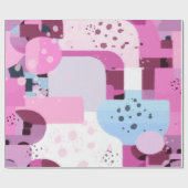  Abstracto Geométrico  en Rosa y Azul ラッピングペーパー (フラット)
