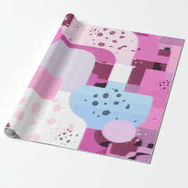 Abstracto Geométrico en Rosa y Azul ラッピングペーパー