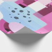  Abstracto Geométrico  en Rosa y Azul ラッピングペーパー (角)