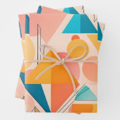 abstracto triángulos pastel ラッピングペーパーシート (インサイチュ)