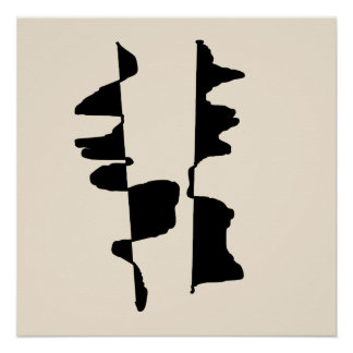 "Abstrait Dual Face" ポスター