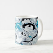 Abstrait motif fantôme. コーヒーマグカップ (正面右)