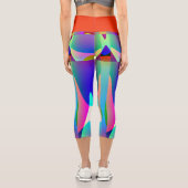 Abstrait Multicolore Design Moderne カプリレギンス (裏面)