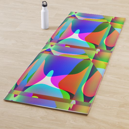 🌈 Abstrait Vibrant ヨガマット (インサイチュ)