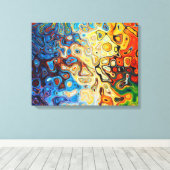 Abstrakt, ähnlich wie Plasma,Sonnenfusion キャンバスプリント (インサイチュ (ウッドフロア))