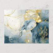 Abstrakte Aquarell Illustration eines Elefanten ポストカード (正面)