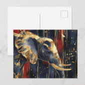 Abstrakte Aquarell Illustration eines Elefanten ポストカード (正面/裏面)