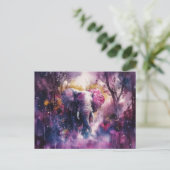 abstrakte Aquarell Illustration eines Elefanten ポストカード (スタンド正面)