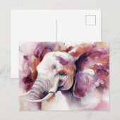 abstrakte Aquarell Illustration eines Elefanten ポストカード (正面/裏面)