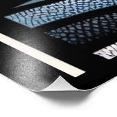 Abstrakte Berglandschaft bei Nacht フォトプリント (角)