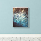 Abstrakte Fische キャンバスプリント (インサイチュ (ウッドフロア))