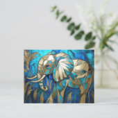 abstrakte Illustration eines Elefanten ポストカード (スタンド正面)