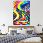 Abstrakte Kunst キャンバスプリント (インサイチュ (寝室))