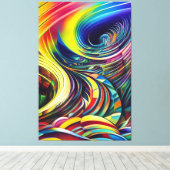 Abstrakte Kunst キャンバスプリント (インサイチュ (ウッドフロア))