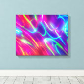 Abstrakte Neonfarben キャンバスプリント (インサイチュ (ウッドフロア))