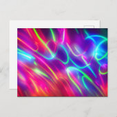 Abstrakte Neonfarben ポストカード (正面/裏面)