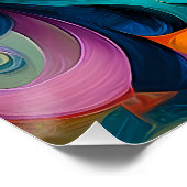 Abstrakte Pferde Illustration in bunten Farben ポスター (コーナー)