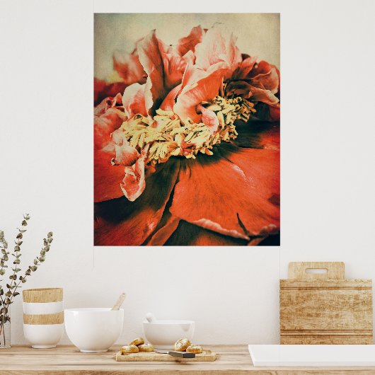 Abstrakte Pfingstrose ポスター (キッチン)