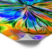 Abstrakter Schmetterling # 1, Farbvariation 1 ポスター (角)