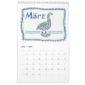 Abstrakter Tribal Tiere aus Europa カレンダー (3月 2027)