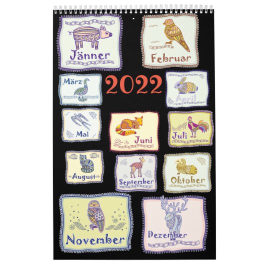 Abstrakter Tribal Tiere aus Europa カレンダー (カバー)