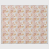 Abstraktes Aquarell Camouflage in Apricot ラッピングペーパー (フラット)