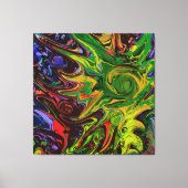 Abstraktes Bild mit dem Titel "Welten entstehen" キャンバスプリント (正面)