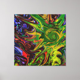 Abstraktes Bild mit dem Titel "Welten entstehen" キャンバスプリント