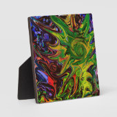 Abstraktes Bild mit dem Titel "Welten entstehen" フォトプラーク (正面)