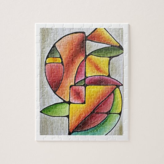 Abstraktes farbenfrohes Puzzle ジグソーパズル (縦)
