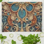 abstraktes florales Muster 7 キッチンタオル (折り畳み)