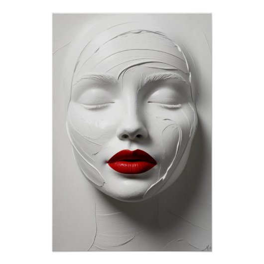  Abstraktes Gesicht Poster ポスター (正面)