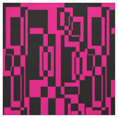 Abstraktes Pink/Schwarz Muster  Formen ファブリック (見本)