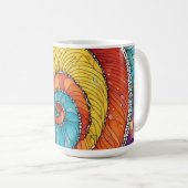 Abstraktes Schnecken Muster, multicolor コーヒーマグカップ (正面右)