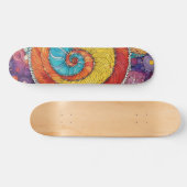 Abstraktes Schnecken Muster, multicolor スケートボード (横)
